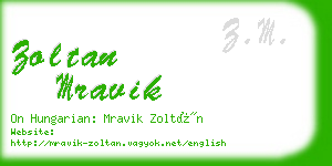 zoltan mravik business card